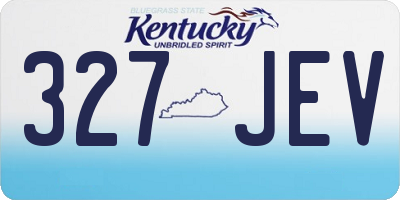 KY license plate 327JEV