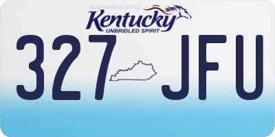 KY license plate 327JFU