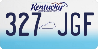 KY license plate 327JGF