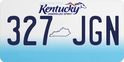 KY license plate 327JGN