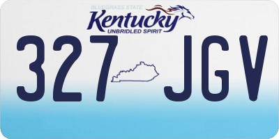 KY license plate 327JGV