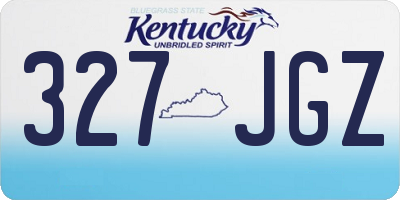KY license plate 327JGZ