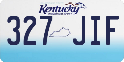KY license plate 327JIF