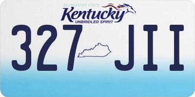 KY license plate 327JII