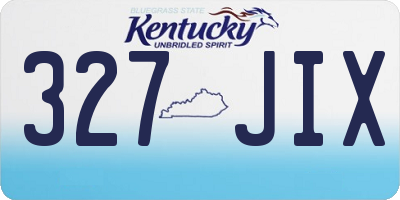 KY license plate 327JIX