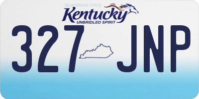 KY license plate 327JNP