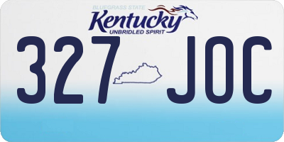 KY license plate 327JOC