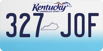 KY license plate 327JOF