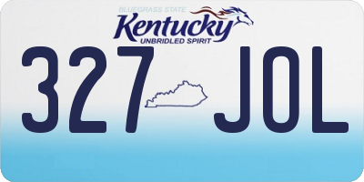 KY license plate 327JOL