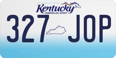 KY license plate 327JOP