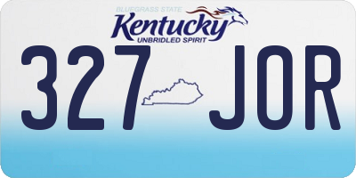 KY license plate 327JOR