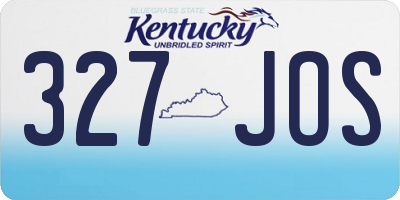 KY license plate 327JOS