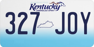 KY license plate 327JOY
