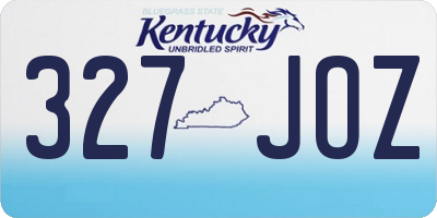 KY license plate 327JOZ