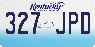 KY license plate 327JPD