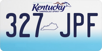 KY license plate 327JPF