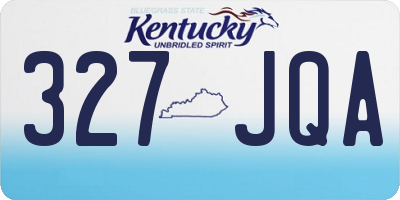 KY license plate 327JQA