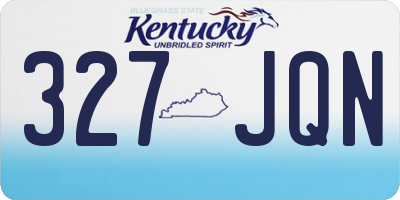 KY license plate 327JQN