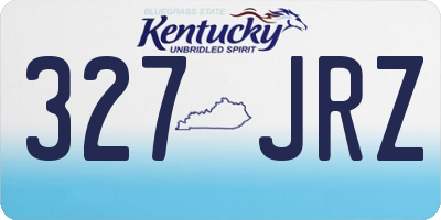 KY license plate 327JRZ
