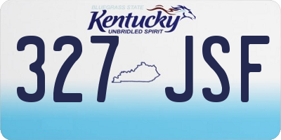 KY license plate 327JSF