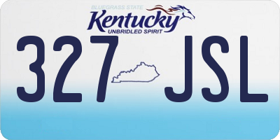 KY license plate 327JSL