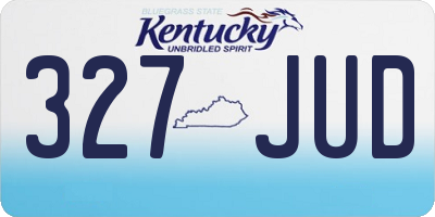 KY license plate 327JUD
