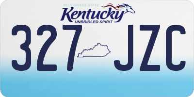 KY license plate 327JZC