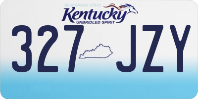 KY license plate 327JZY
