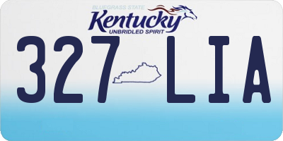 KY license plate 327LIA
