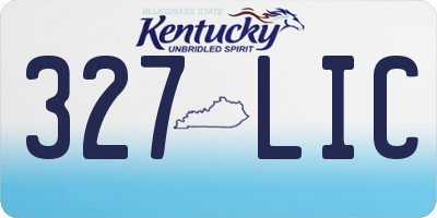 KY license plate 327LIC