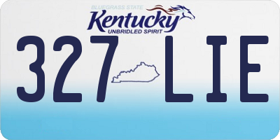 KY license plate 327LIE