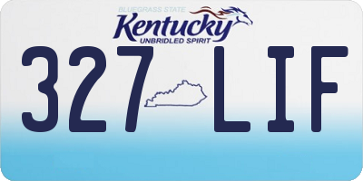 KY license plate 327LIF