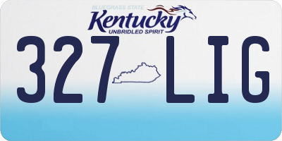 KY license plate 327LIG