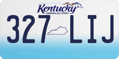 KY license plate 327LIJ
