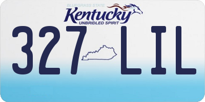 KY license plate 327LIL