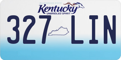 KY license plate 327LIN