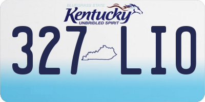 KY license plate 327LIO