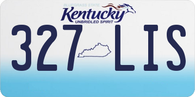KY license plate 327LIS