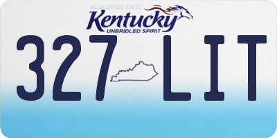 KY license plate 327LIT