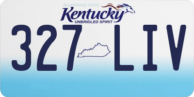 KY license plate 327LIV