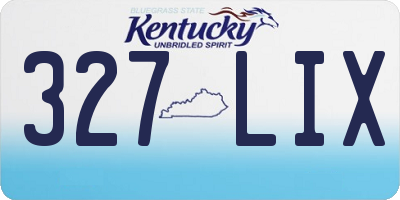 KY license plate 327LIX