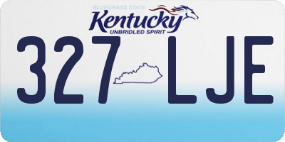KY license plate 327LJE