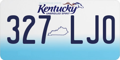 KY license plate 327LJO