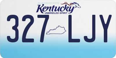 KY license plate 327LJY