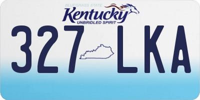 KY license plate 327LKA
