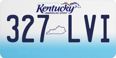 KY license plate 327LVI