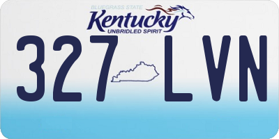 KY license plate 327LVN