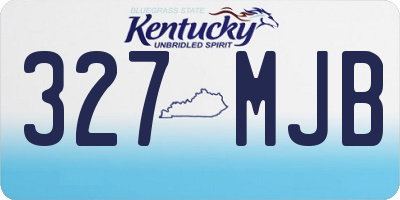 KY license plate 327MJB