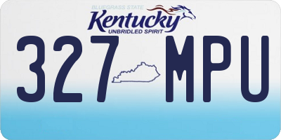 KY license plate 327MPU