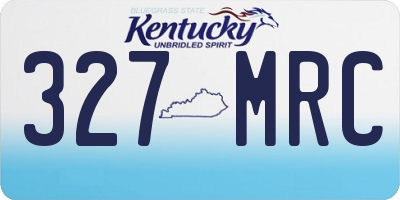 KY license plate 327MRC